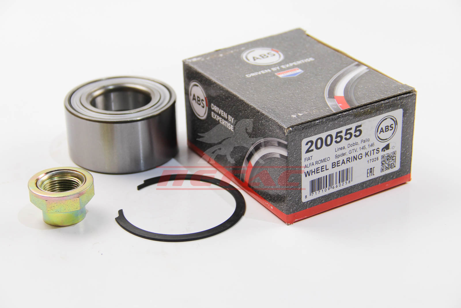 Підшипник маточини перед. Fiat Doblo 01- (-ABS) Punto 94-