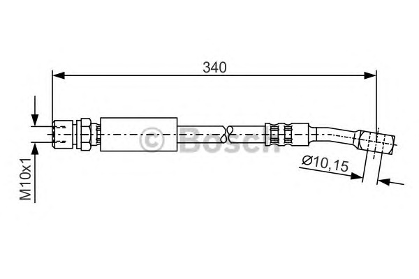 Шланг гальмівний (передній) Opel Combo 1.2-1.7 D 94-01 Corsa B 1.0-1.7 93-00