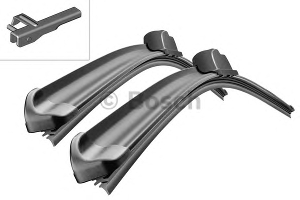 Щітка дворн. К-кт (53 53 см) Side Pin 22mm безкаркас Skoda VW Passat 00-08