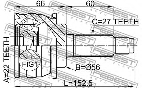 ШРКШ (зовнішній) SUBARU IMPREZA G10 1992-2002