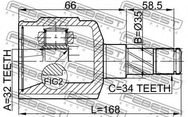ШРКШ (внутрішній) лівий CHEVROLET EPICA