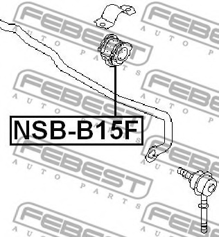 Втулка переднього стабілізатора NISSAN ALMERA 2000-2012