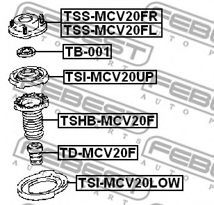 Проставка пружини TOYOTA CAMRY SXV2# MCV2# 1996-2001