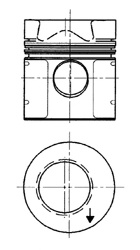 Поршень MB 97.50 OM354LA OM357LA OM364LA OM366LA EURO 2
