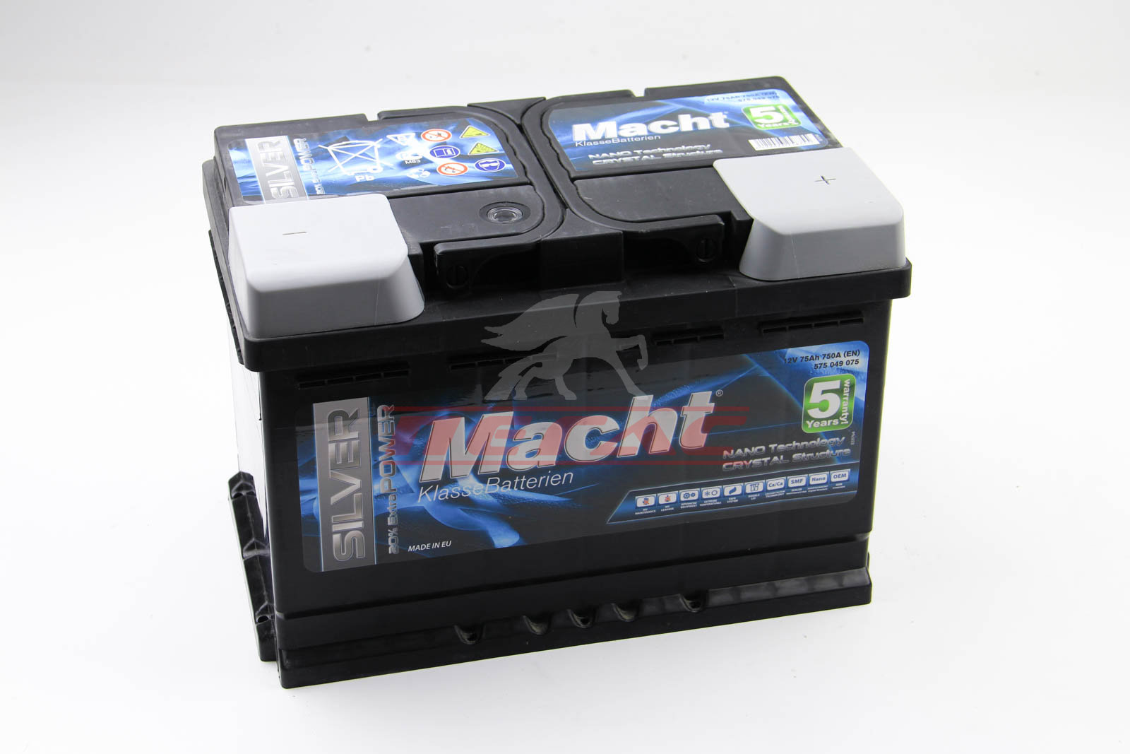 Аккумулятор Macht Silver Power 75Ah 750A 278x175x175