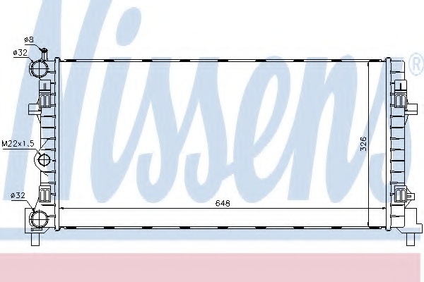 Радіатор водяного охолодження AUDI A1 (10-) 1.2-1.4 TSI-1.6TDI M A AC  -