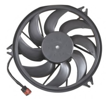 Вентилятор радіатора Peugeot 206 1.1-2.0 98- (з дифузором)